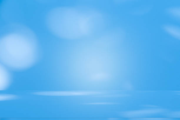 istock Studio style background wall decoration presentation uses white and blue tones. with shadows cast from a nearby window, concept creating a decorative 2210324279