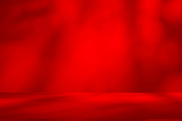 istock Wall interior background, studio and backdrops show products.with shadow from window color red . background for text insertion and presentation product 2210324329