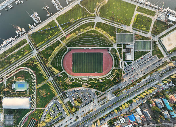 Beijing, China June 28, 2021: The beautiful nest of the Beijing National Stadium, the Beijing Bird’s Nest National Stadium is the venue for the 2008 Beijing Olympic Games