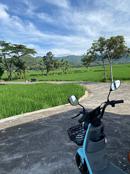 istock Electric Scooter by the Countryside Road 2210327841