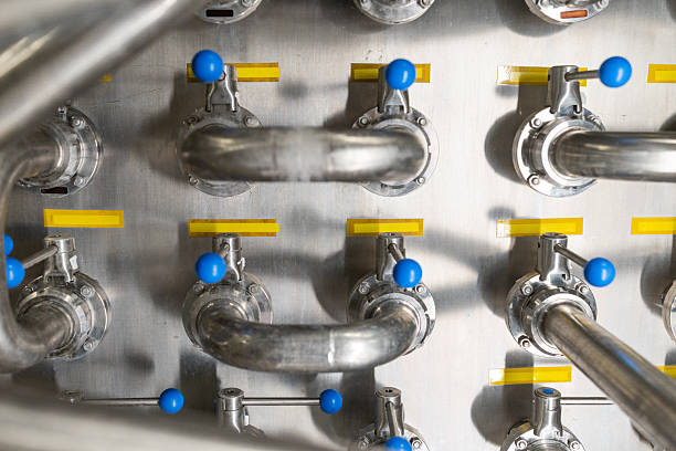 Fermentation tanks. Part of the beer production process.