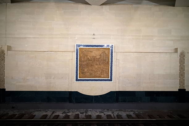 Tashkent, Uzbekistan – March 24, 2025, Inside the Turkistan Metro Station interior