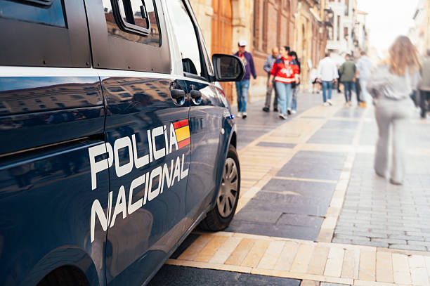 A Spanish police (Policia Nacional) car in a street