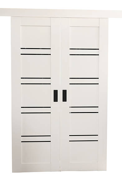 istock New modern white wooden doors in store 2210345329