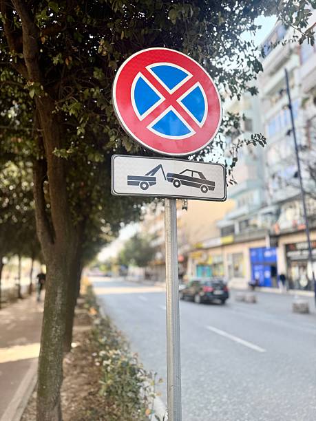 istock Road signs in Albania 2210346197