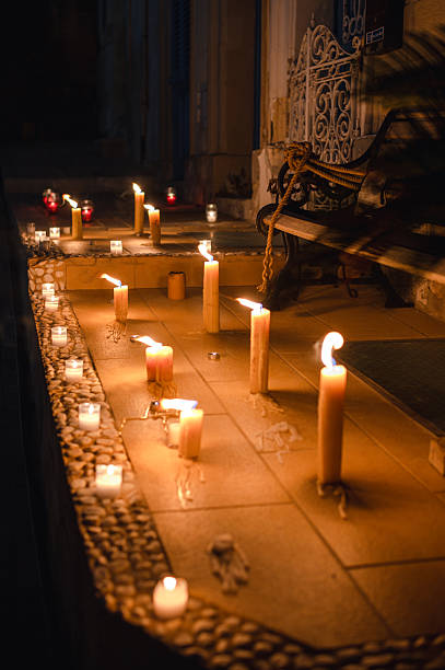 istock Walls Illuminated by Candles at Birgu by Candlelight 2210346246