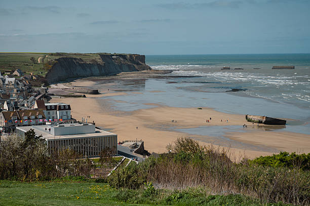 istock Panoramic View of Arromanches-les-Bains and Its Historic Beach 2210347944