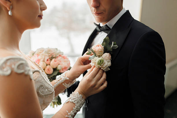 istock A bride and groom are getting ready for their wedding 2210351617