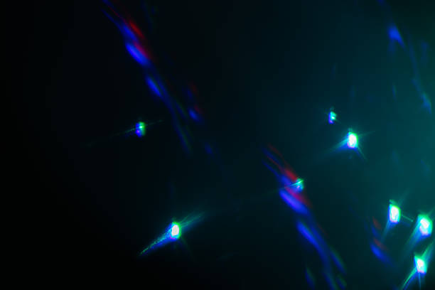istock Blur neon light. Lens flare overlay. Bokeh fluorescent flash gleam. 2210356507