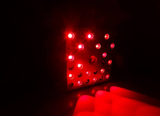 istock Illuminated Red Infrared Square Panel Therapy Light for Healing and Circadian Rythm 2210361090