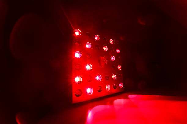 istock Illuminated Red Infrared Square Panel Therapy Light for Healing and Circadian Rythm 2210361104