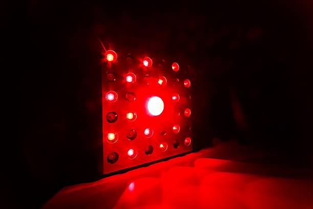 istock Illuminated Red Infrared Square Panel Therapy Light for Healing and Circadian Rythm 2210361124