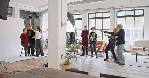 istock Creative Team Working On Professional Photo Shoot In Modern Studio Space 2210363417