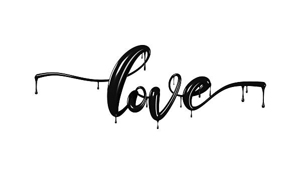 istock Black love sign on a white background. 2210366159