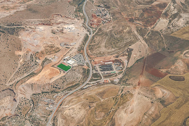 Aerial view of a semi-arid landscape