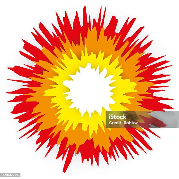 Background With Concentric Colored Circular Explosion Shapes 3d Effect ...