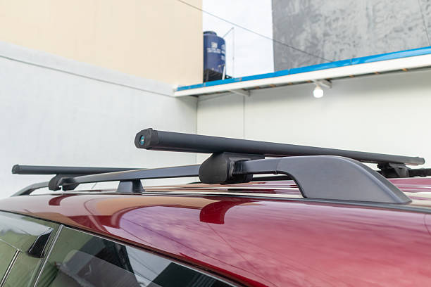 istock A roof rack on SUV car. A red car. 2210385878