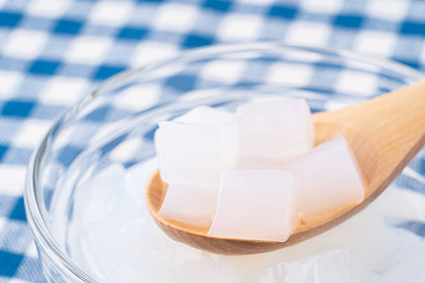 Close-up of nata de coco