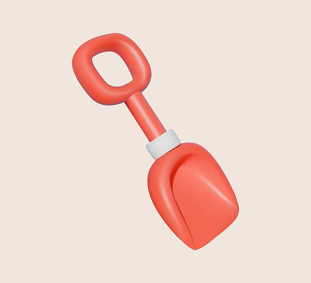 istock 3D cartoon red beach shovel for kids 2210399170