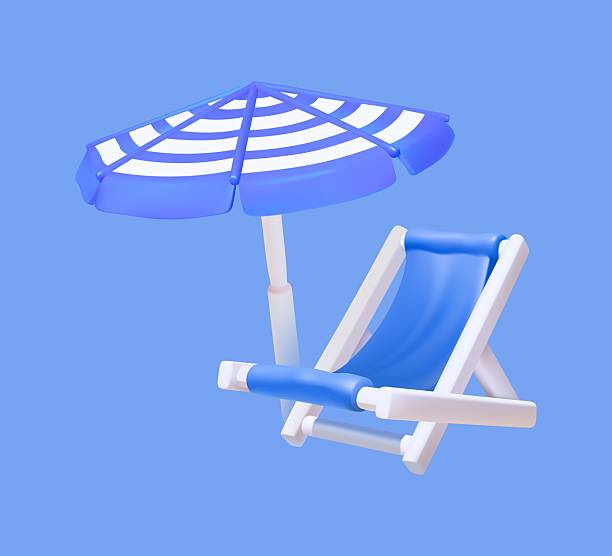 istock 3D beach chair and umbrella for summer relaxation 2210399171