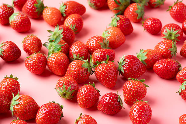 istock Close-up background of cute strawberries 2210399301