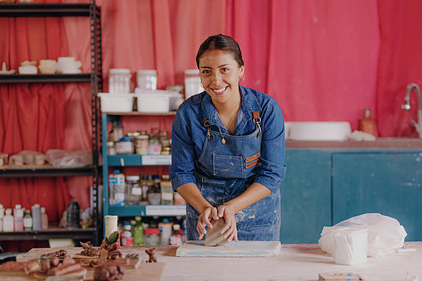istock Scene captures the beginning of the ceramic-making process 2210412128