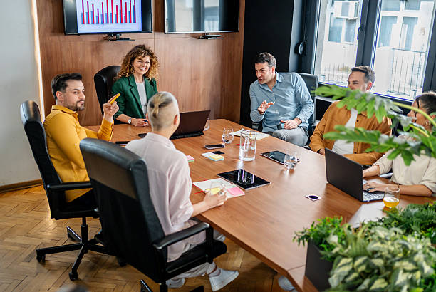 istock Business team on a morning briefing 2210412245