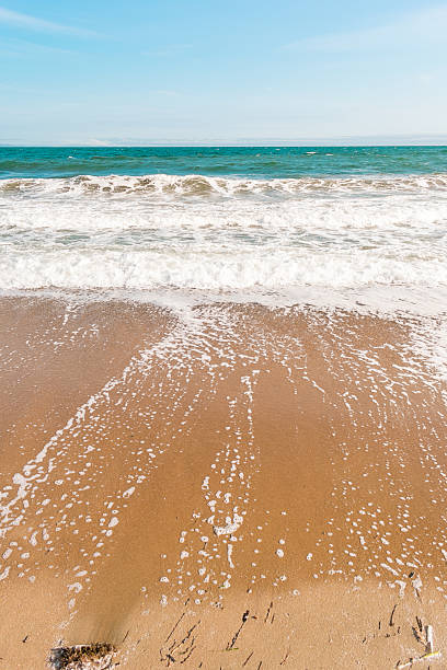 istock Background sea beach with waves and foam. 2210412935