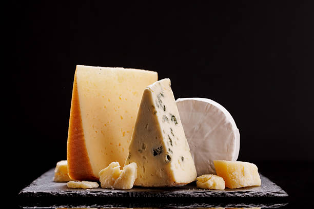 istock A refined selection of aged cheeses presented on a board 2210415887