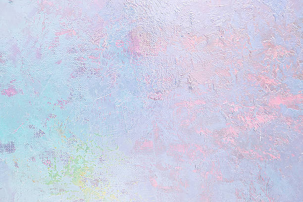 Rainbow pastel strokes of oil paint on canvas.
