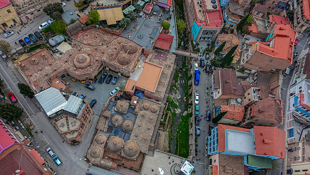 istock Aerial view on sulfur bathes in Tbilisi 2210430996