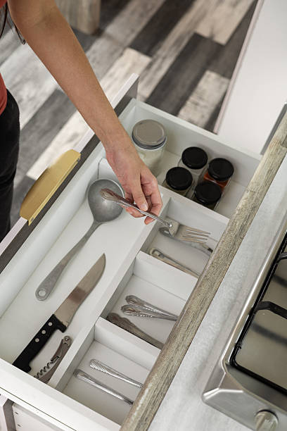 istock Open Kitchen Drawer Fully Filled with All Utensils 2210431510