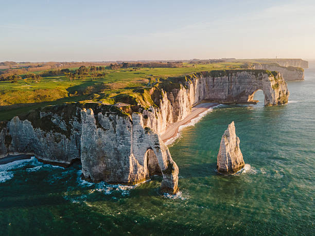istock Cliffs and Waters of Etretat 2210440289