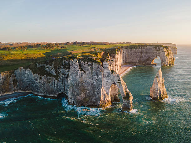 istock Cliffs and Waters of Etretat 2210440503