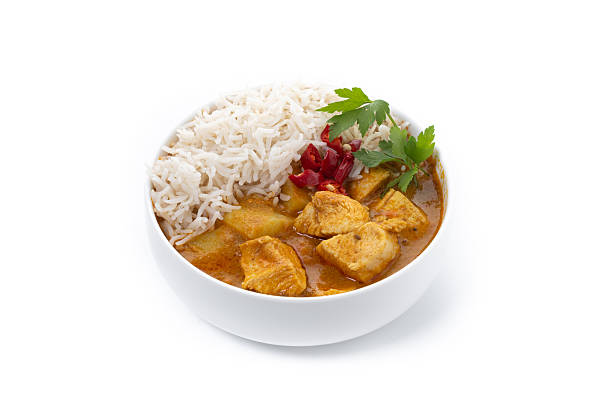 istock Massaman curry isolated on white background. Ttraditional Thai food recipe 2210445161