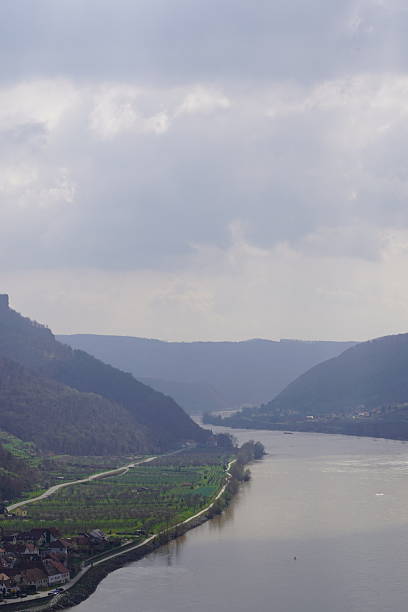 istock The Danube River on a sunny cloudy day. Spring over the Wachau Valley, Austria. The Danube River top view. 2210447553