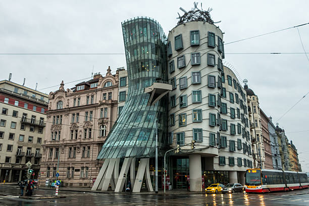 Prague, Czech Republic – December 02, 2018: Dancing House in Prague. Prague Attractions. Czech Republic