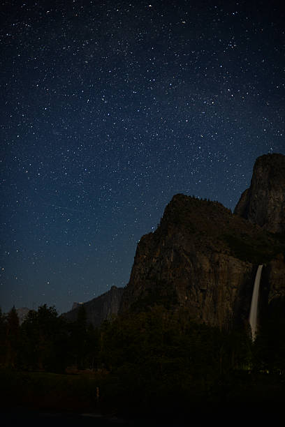 istock Yosemite Valley view at night under the stars 2210450627