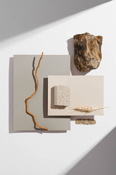 istock Textures mood board. Material samples interior design. Moodboard for architects styling and selection. Material samples 2210459881