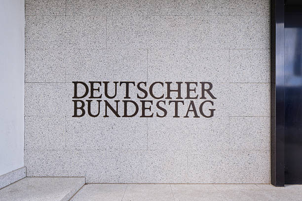 istock Inscription Deutscher Bundestag on a building in Bonn 2210466072