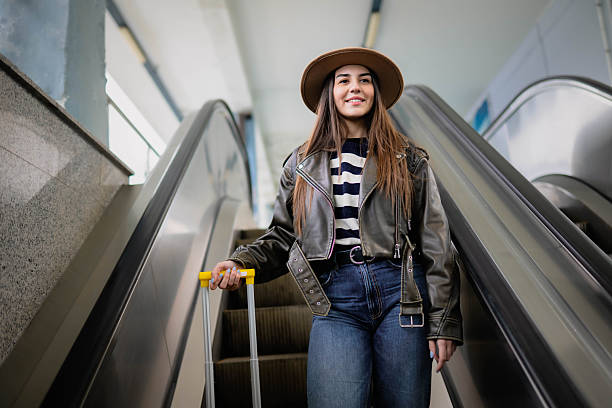istock Subway station and a beautiful woman 2210467846