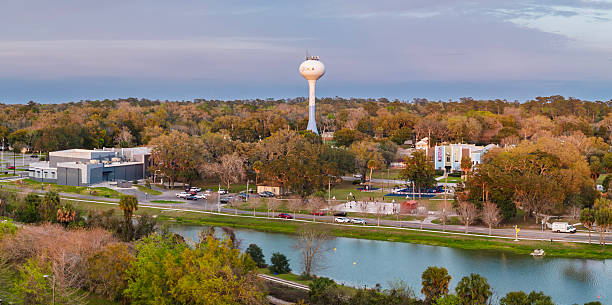 istock Ocala, Florida Lake and Water Tower Panorama 2210470223