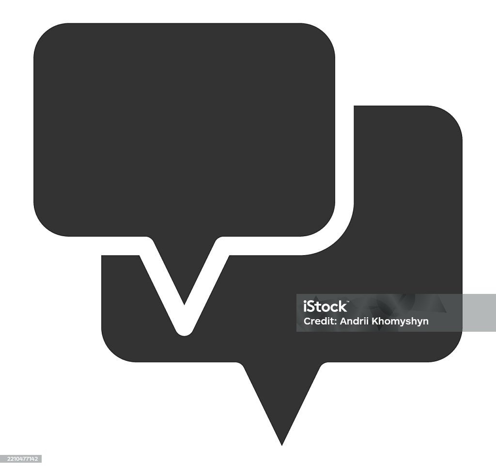 Two Overlapping Speech Bubbles Represent Dialogue And Communication ...