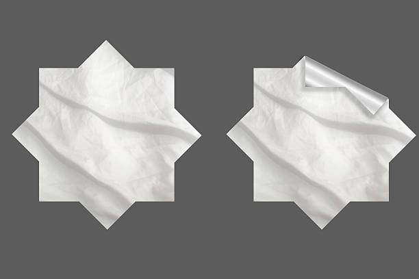 Blank Sticker Texture Design For Mockup Template