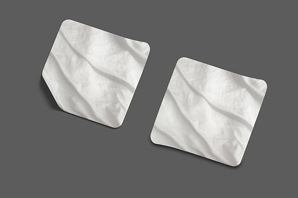 istock Blank Glued Paper Sticker Tag Label Texture 2210486826