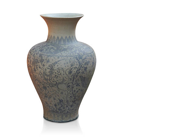 istock front view antique vase on white background, object, pottery, decor, fashion, copy space 2210496124