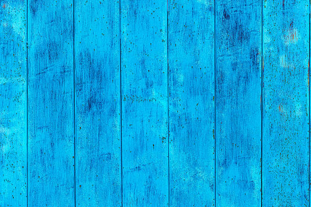 istock Blue painted steel channel fence texture 2210502267