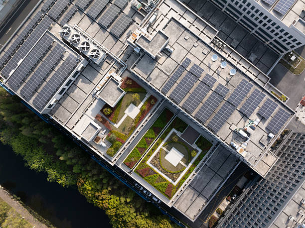 istock garden on rooftop of modern office building 2210506603