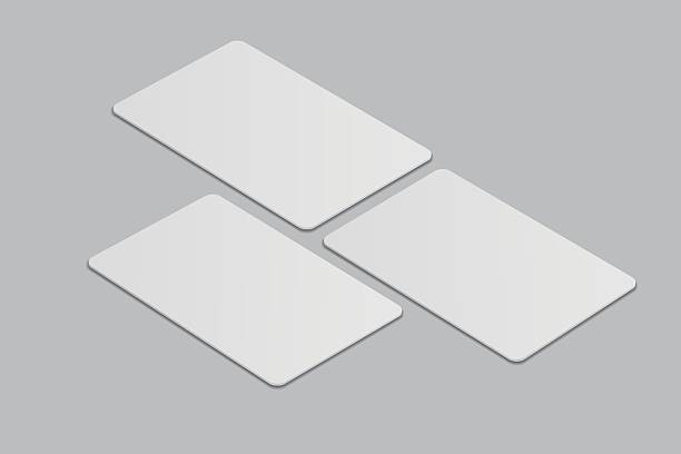 istock Vector Modern rounded business card or credit card mockup. Realistic template design for presentation branding identity, corporate, advertising, personal, stationery, sticker, sheet, label, banner 2210510656