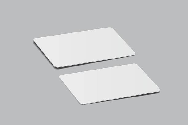 istock Vector Modern rounded business card or credit card mockup. Realistic template design for presentation branding identity, corporate, advertising, personal, stationery, sticker, sheet, label, banner 2210510664